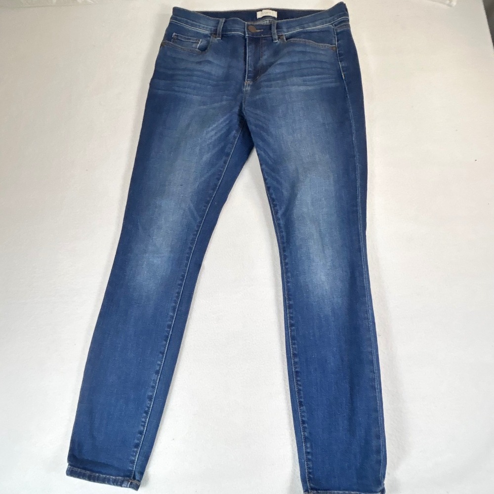 Loft Outlet Modern Skinny Jeans Blue Medium Wash Stretch Denim Womens Size 8